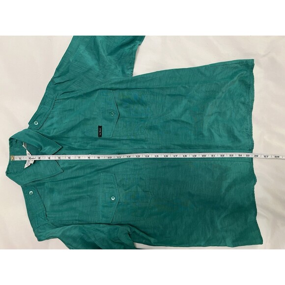 Vintage Royal Silk Le Shirt Blouse Green Button Up Dress Shirt Women’s Size 8 - Picture 6 of 8